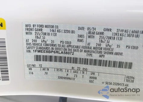 2024 Ford Bronco Outer Banks from USA, damaged, VIN 1FMEE8BP6RLA58072